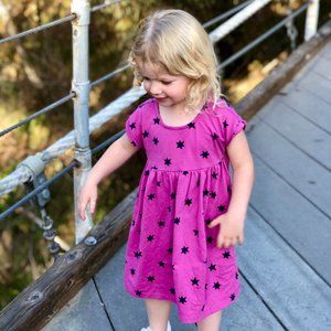 Tea Collection // Pink cap sleeve cotton dress // size 3